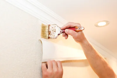 Pose de papier peint à Saint-Gourgon — revêtements muraux et toiles de verre
